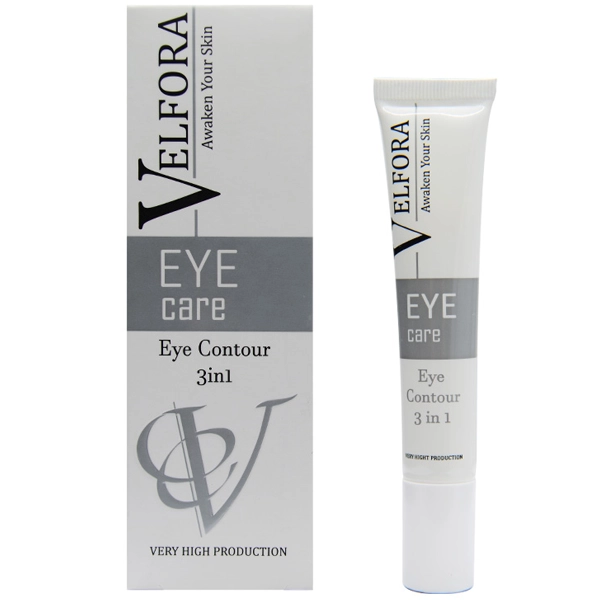 کرم دور چشم 3 در 1 ولفورا نقره ای اصل 15 گرم | VELFORA Eye Care Eye Contour 3 in 1